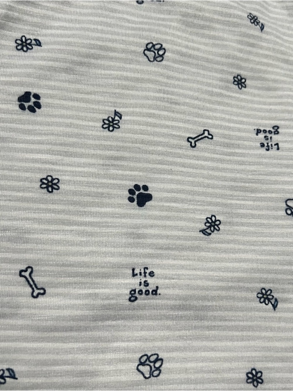 Life Is Good Women’s Sleep Shorts Gray Dog Themed Size Large Pajama Shorts - Picture 5 of 5
